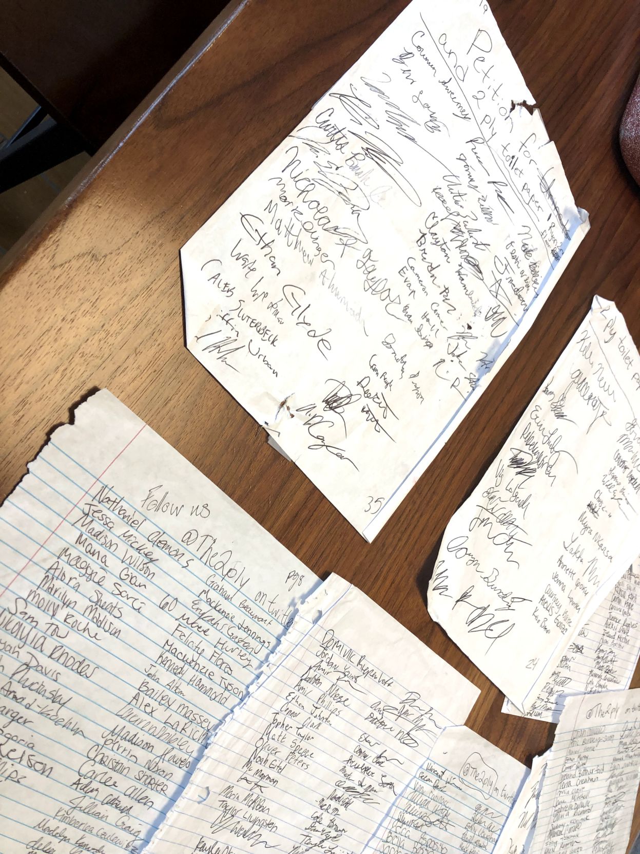 Toilet paper petitions